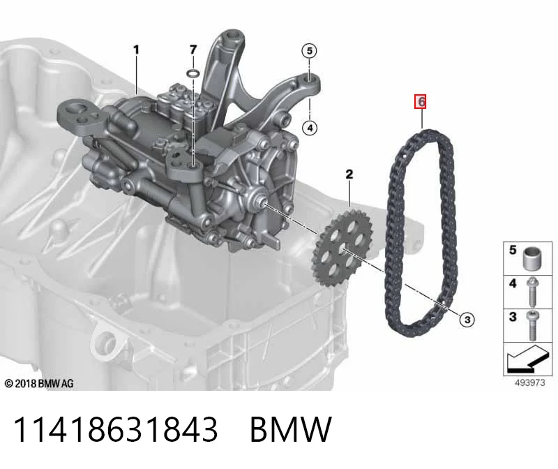 Cadeia de bomba de óleo BMW 1  F40 ao melhor preço