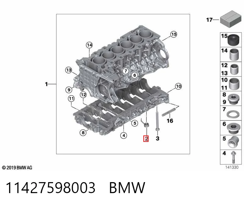 11427598003 BMW Filtro de óleo