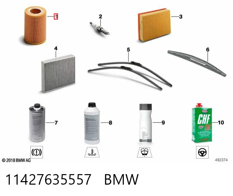 11427635557 BMW Filtro de óleo