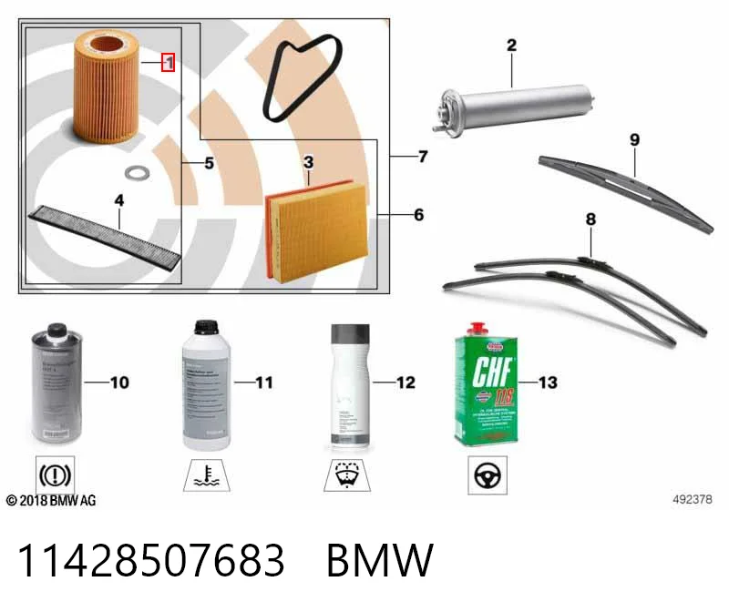 11428507683 BMW Filtro de óleo