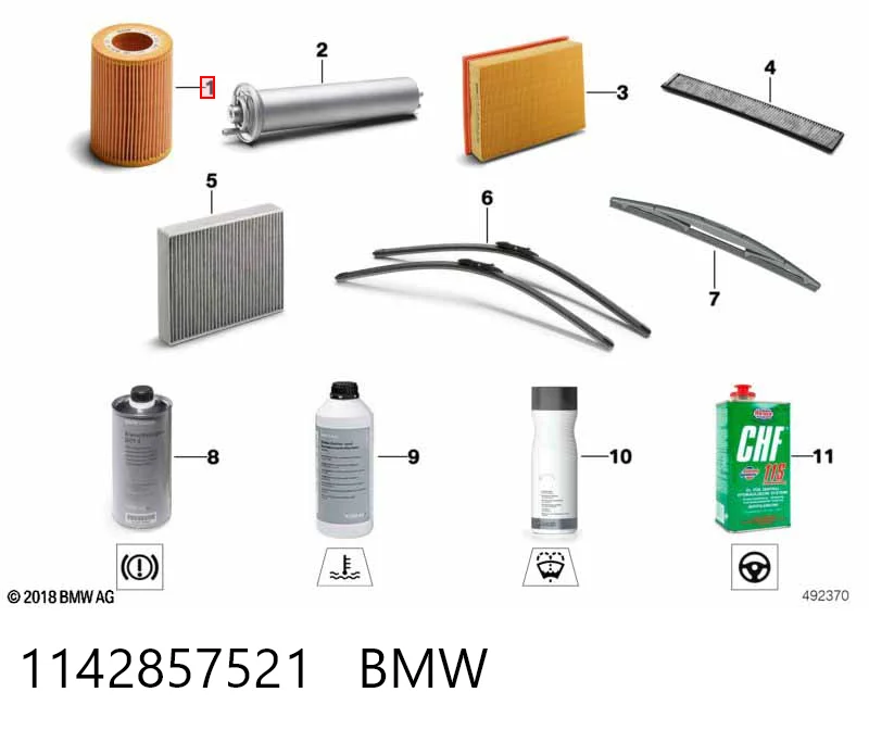 1142857521 BMW Filtro de óleo