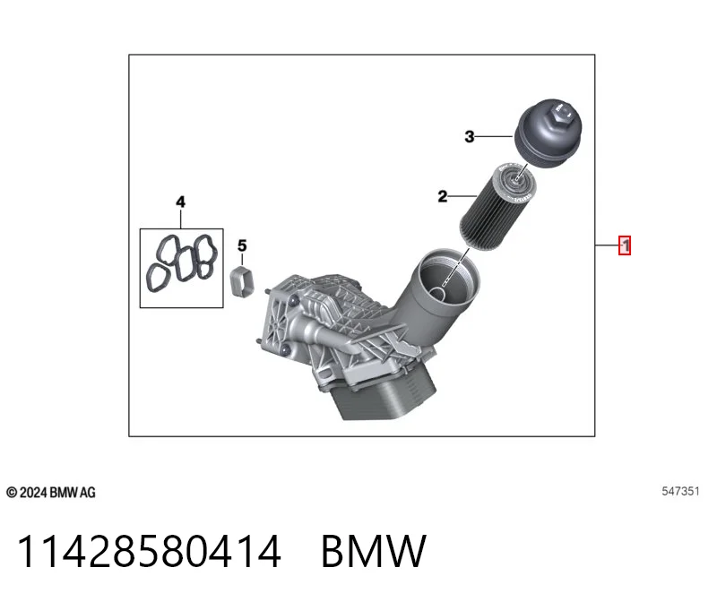 11428580414 BMW Caixa do filtro de óleo