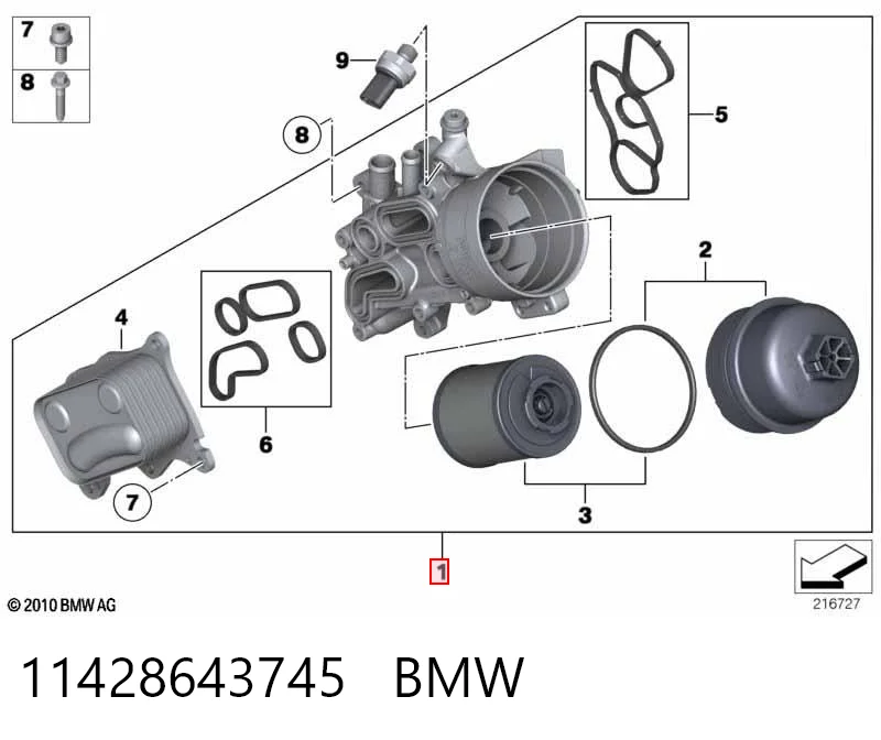 11428643745 BMW Filtro de óleo
