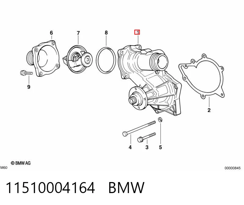 11510004164 BMW Bomba de água (bomba) de esfriamento