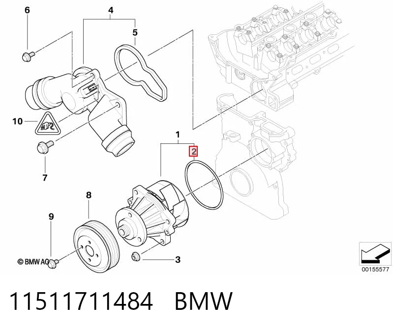 11511711484 BMW Vedante de bomba de água