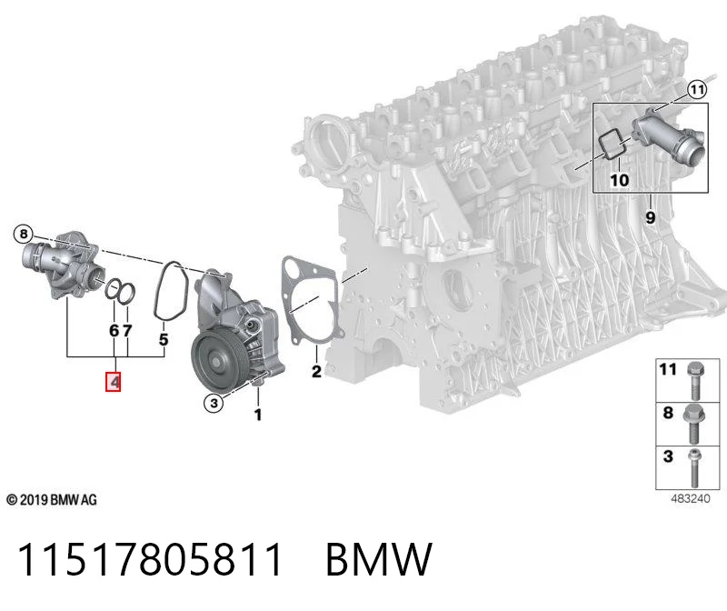 11517805811 BMW Termostato