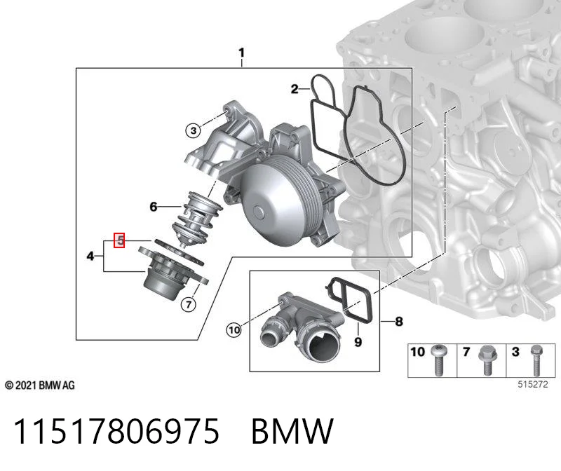 Vedante de termostato BMW 5  E61 ao melhor preço