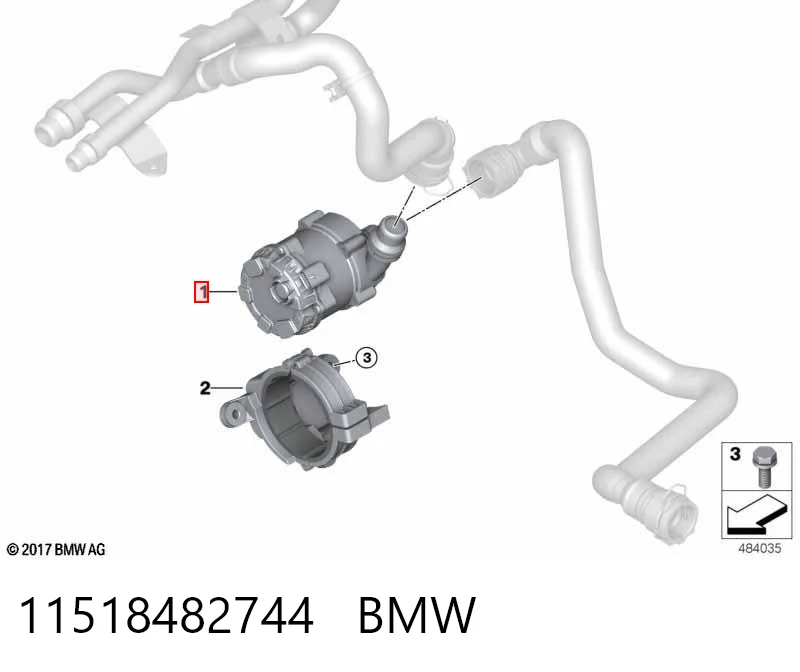11518482744 BMW Bomba de água (bomba) de esfriamento, adicional elétrica