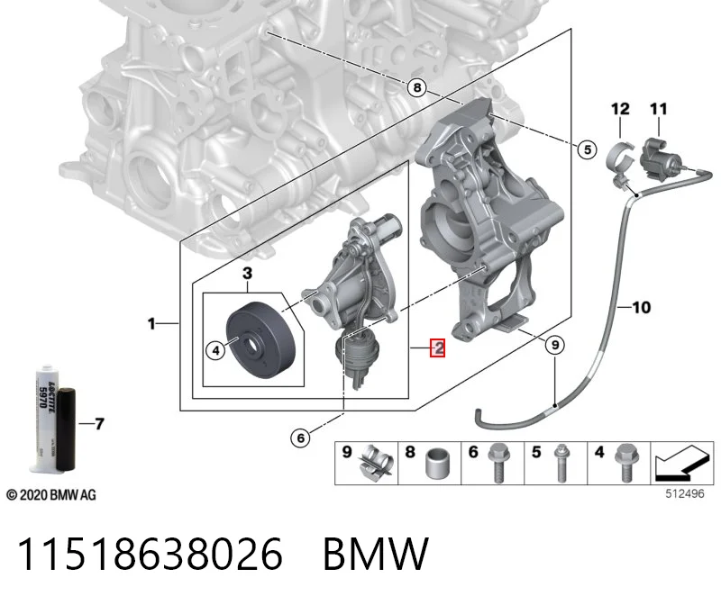 11518638026 BMW Bomba de água (bomba) de esfriamento