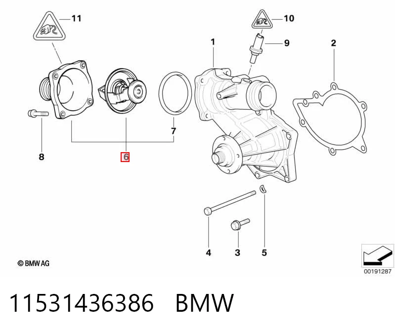 11531436386 BMW Termostato