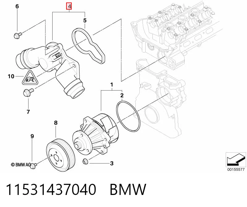 11531437040 BMW Termostato