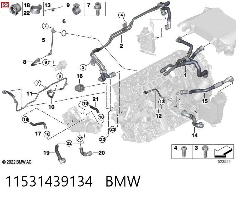 11531439134 BMW Tampão do sistema de esfriamento