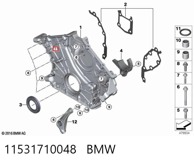 11531710048 BMW Vedante de tubo coletor de água do sistema de esfriamento