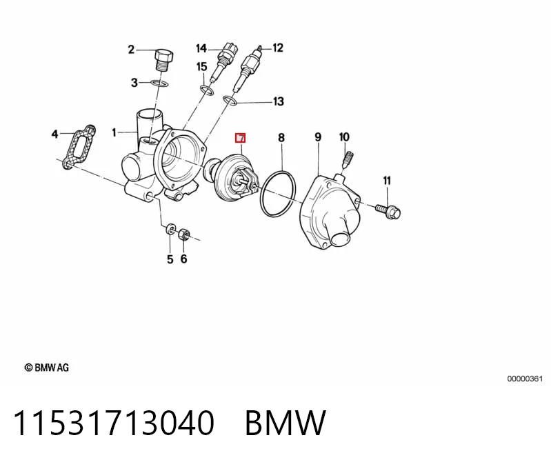 11531713040 BMW Termostato