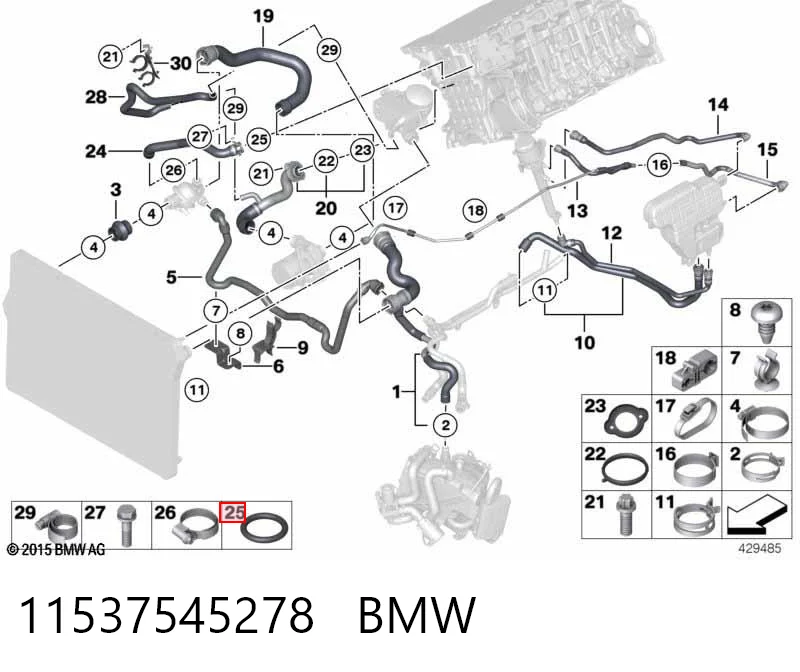 11537545278 BMW Vedante de bomba de água