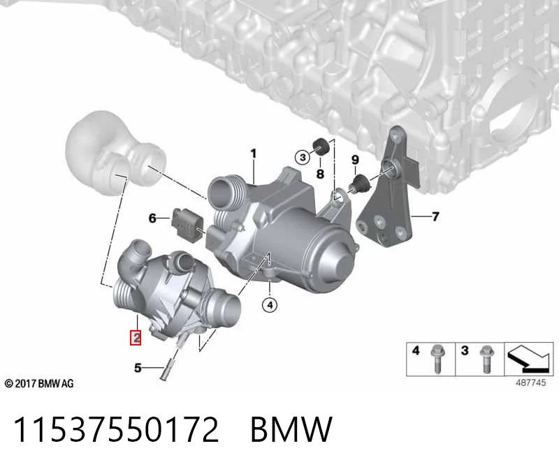 11537550172 BMW Termostato