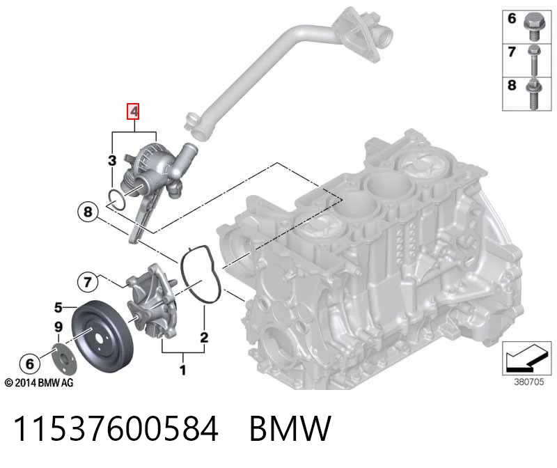 11537600584 BMW Termostato