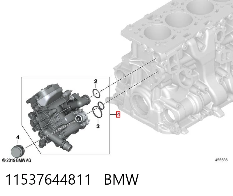 11537644811 BMW Caixa do termostato