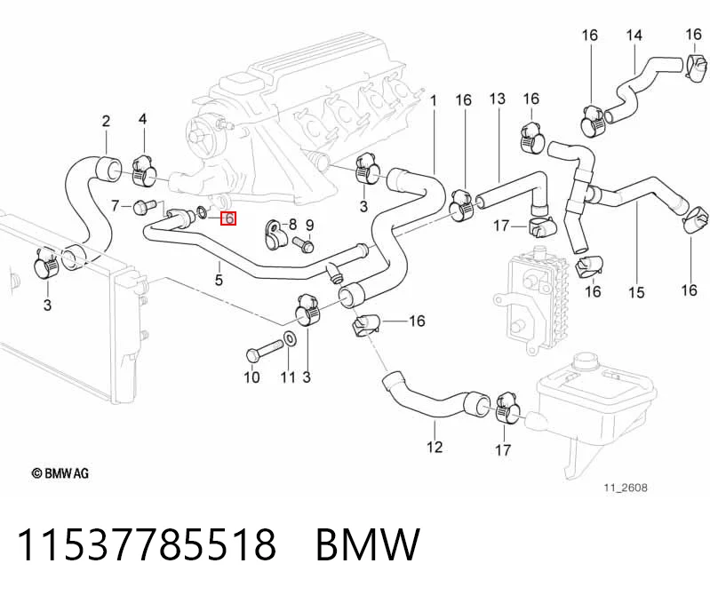 11537785518 BMW Vedante de bomba de água
