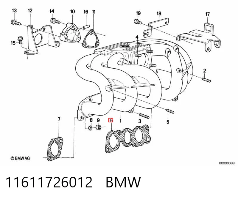 Vedante de tubo coletor de admissão para BMW 5 E28
