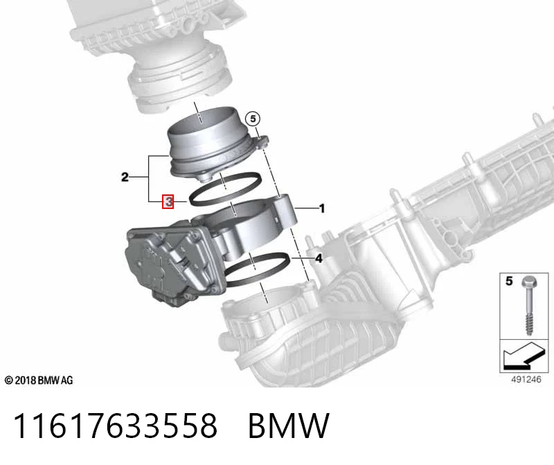 Vedante da válvula de borboleta BMW 3  G20, G80, G28 ao melhor preço
