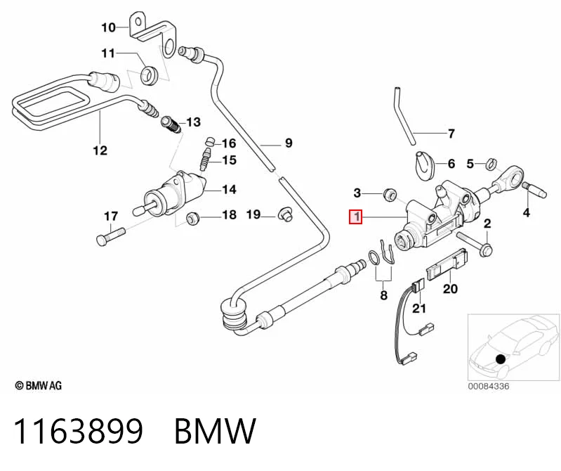 1163899 BMW Cilindro mestre de embraiagem