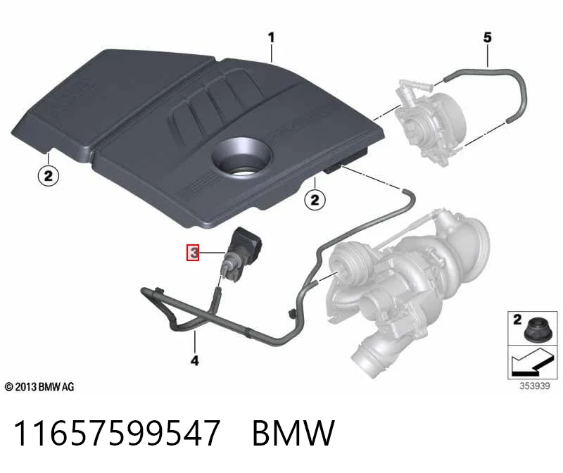 11657599547 BMW Convertidor de pressão (solenoide) de supercompressão