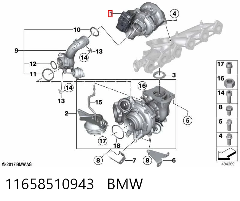 11658510943 BMW Turbina