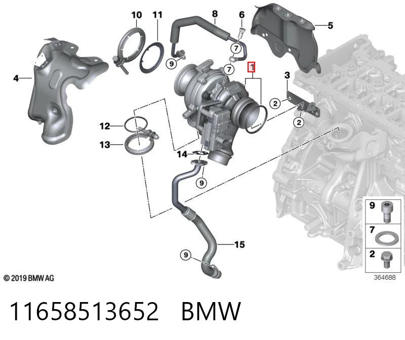 Turbina BMW X1 preço, a partir de 636,37 USD