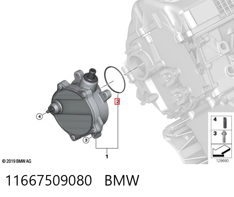 11667509080 BMW Vedante de bomba de vácuo