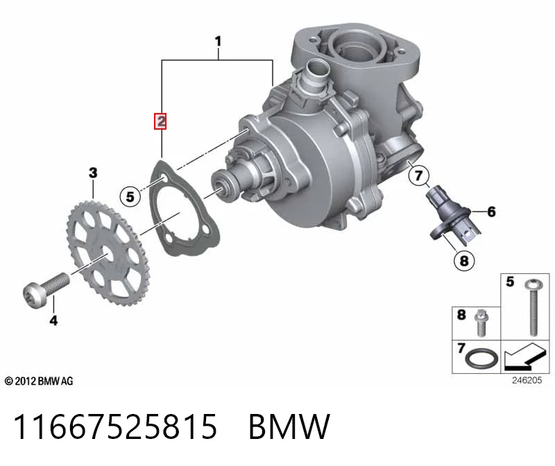 11667525815 BMW Vedante de bomba de vácuo