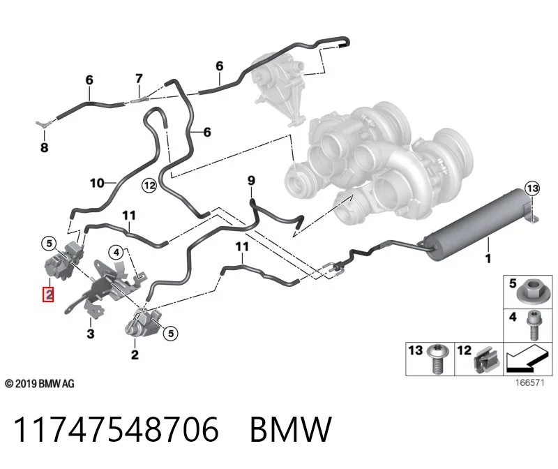 11747548706 BMW Convertidor de pressão (solenoide) de supercompressão