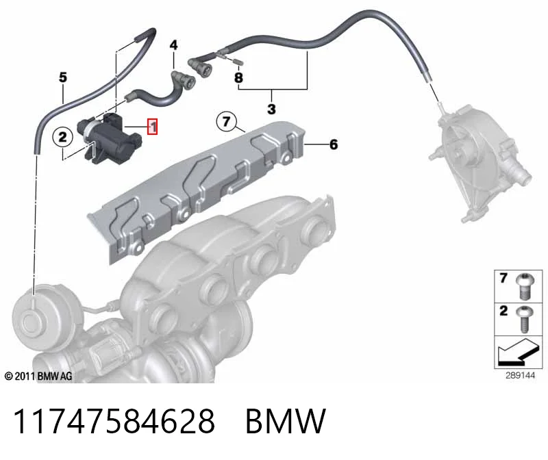 11747584628 BMW Convertidor de pressão (solenoide) de supercompressão