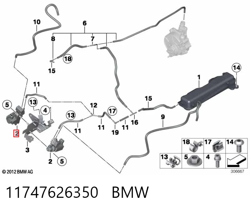 11747626350 BMW Convertidor de pressão (solenoide) de supercompressão