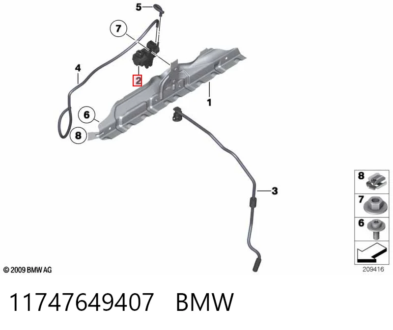 11747649407 BMW Convertidor de pressão (solenoide) de supercompressão