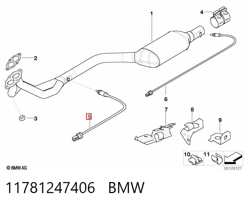 11781247406 BMW Sonda lambda, sensor de oxigênio