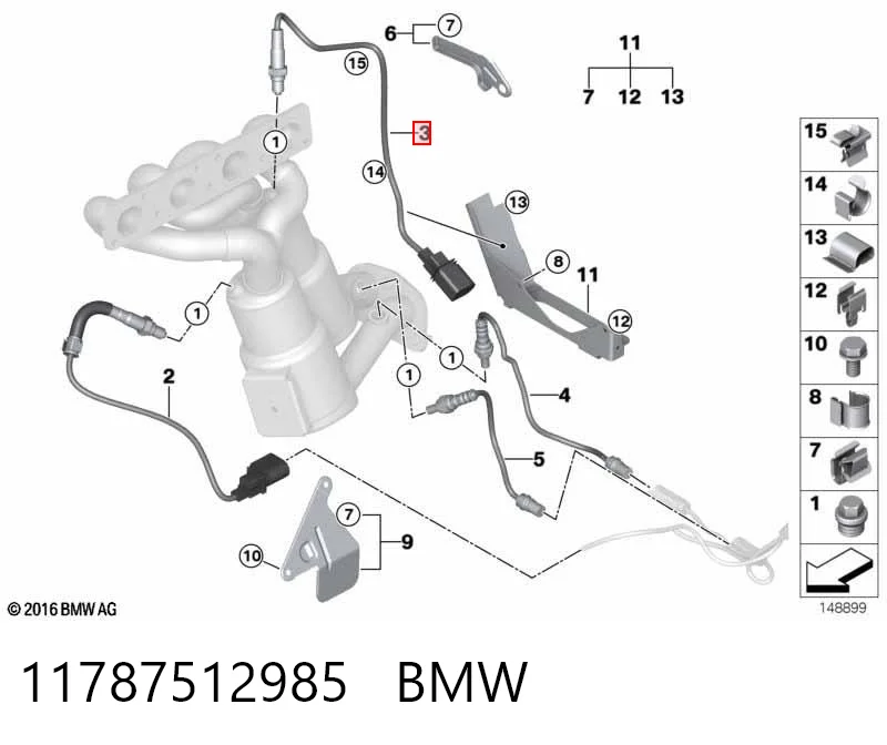 Compre 11787512985 Rolls-royce Sonda lambda, sensor de oxigênio até o catalisador