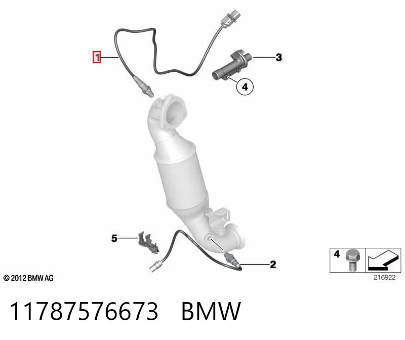 11787576673 BMW Sonda lambda, sensor de oxigênio até o catalisador