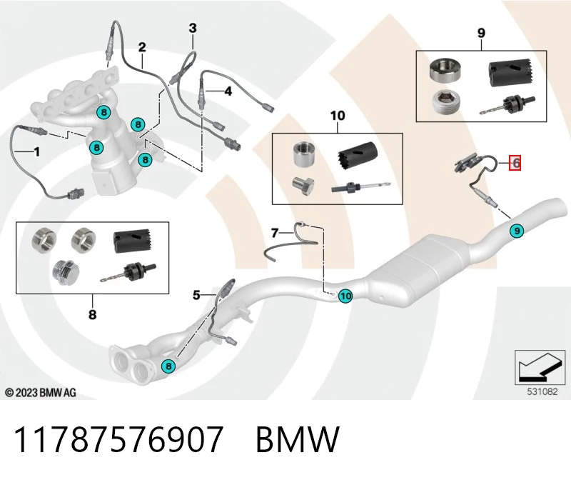 11787576907 BMW Sensor de óxidos de nitrogênio NOX