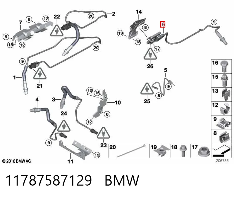 11787587129 BMW Sensor de óxidos de nitrogênio NOX