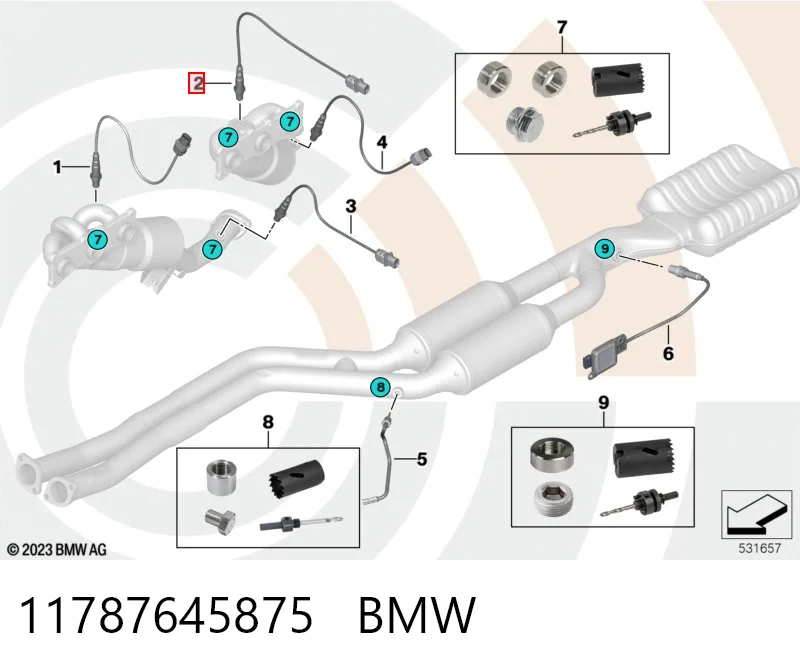 11787645875 BMW Sonda lambda, sensor de oxigênio depois de catalisador