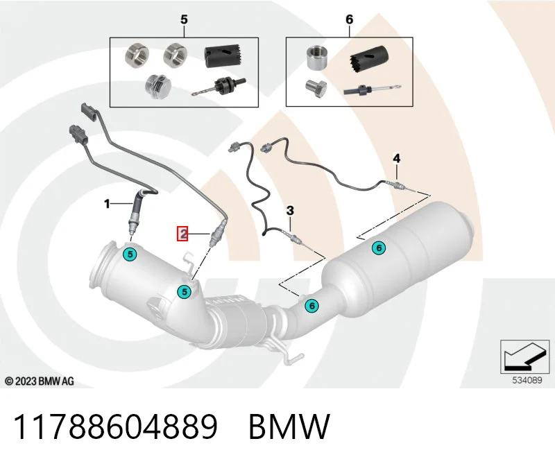11788604889 BMW Sonda lambda, sensor de oxigênio depois de catalisador
