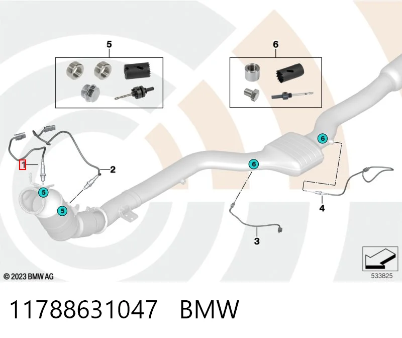 11788631047 BMW Sonda lambda, sensor de oxigênio até o catalisador