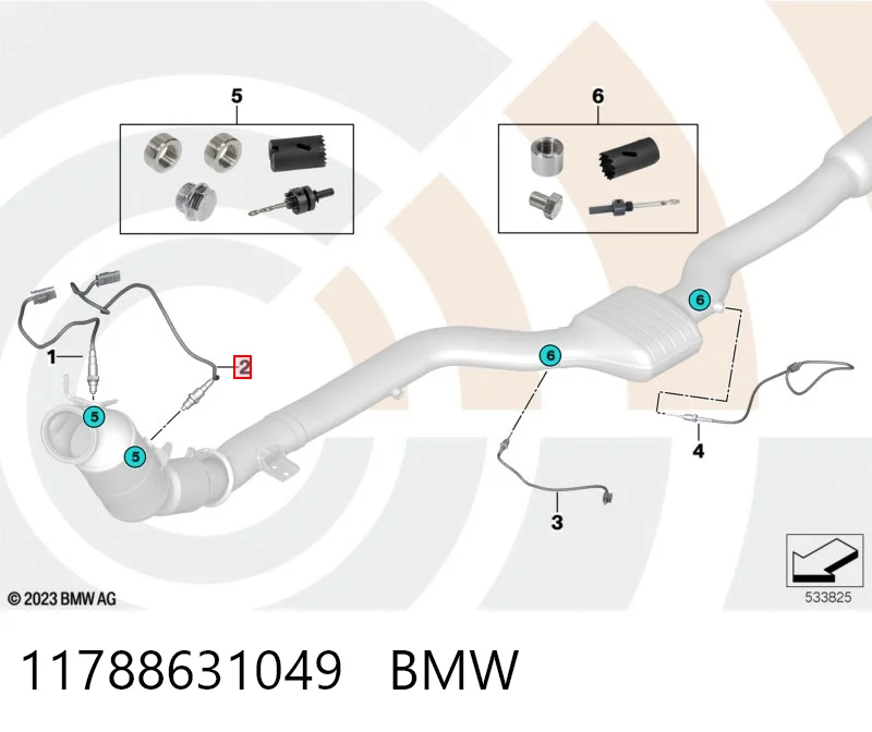 11788631049 BMW Sonda lambda, sensor de oxigênio depois de catalisador