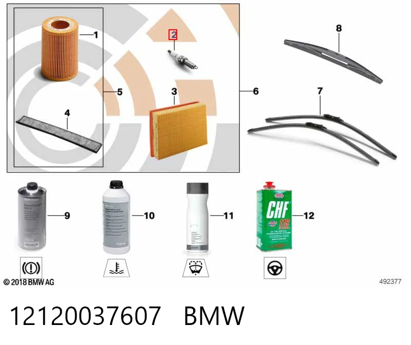 12120037607 BMW Vela de ignição