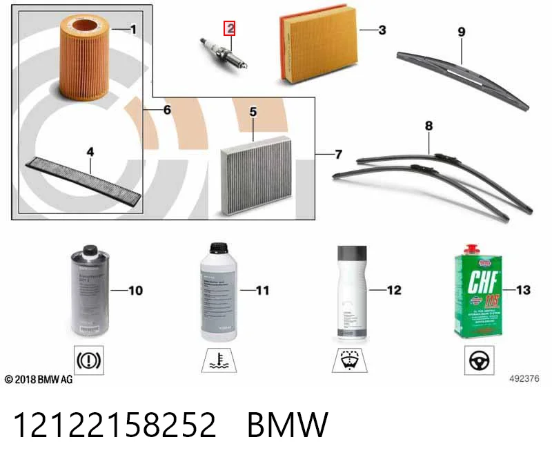 12122158252 BMW Vela de ignição