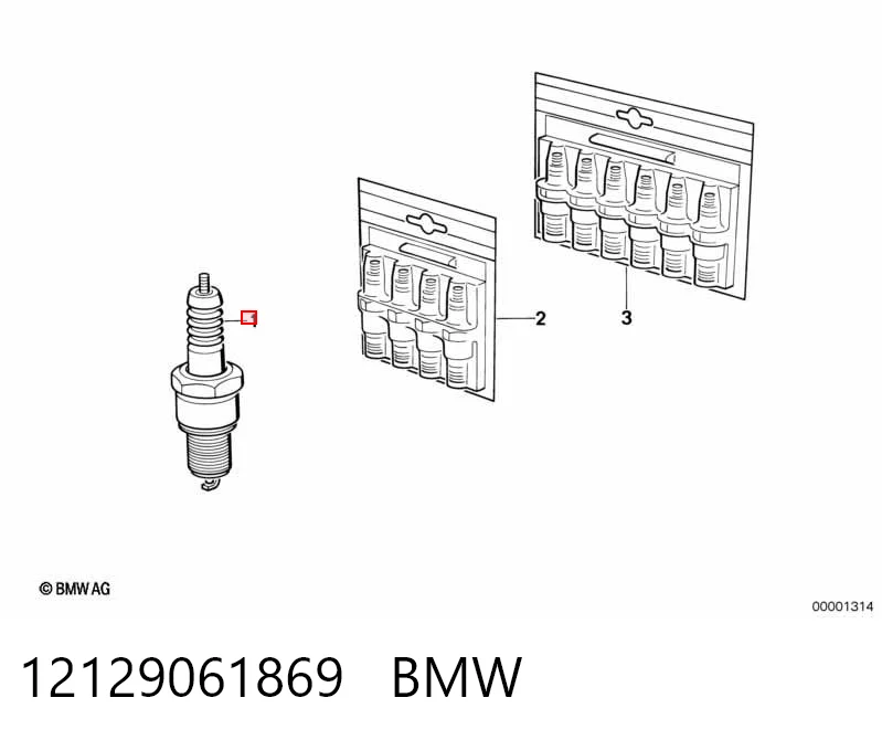 12129061869 BMW Vela de ignição