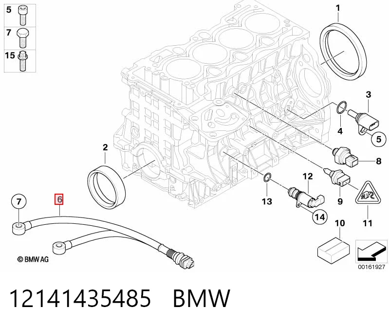 12141435485 BMW Sensor de detonação