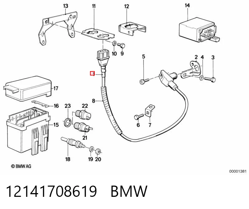 12141708619 BMW Sensor de posição (de revoluções) de cambota