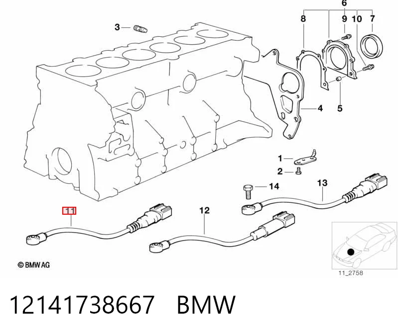 12141738667 BMW Sensor de detonação